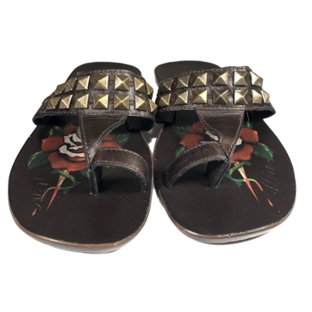 MIA Thong Leather Toe Ring Sandals Sz 8.5 M